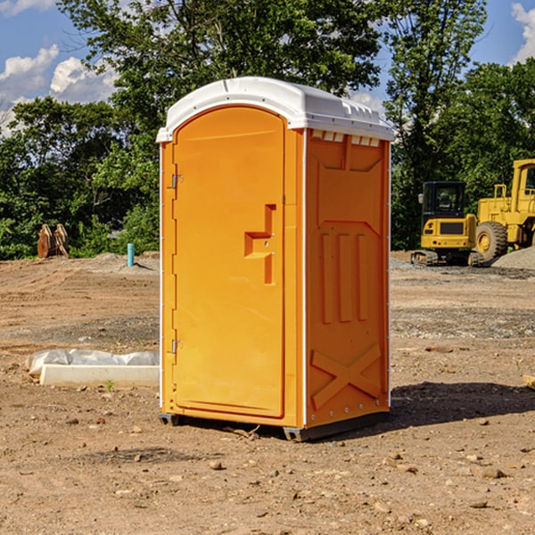 how often are the portable restrooms cleaned and serviced during a rental period in Dover Hill Indiana